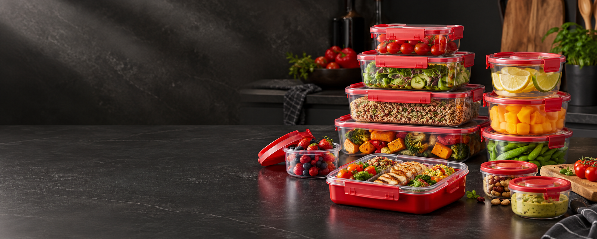 Plastic food container collection