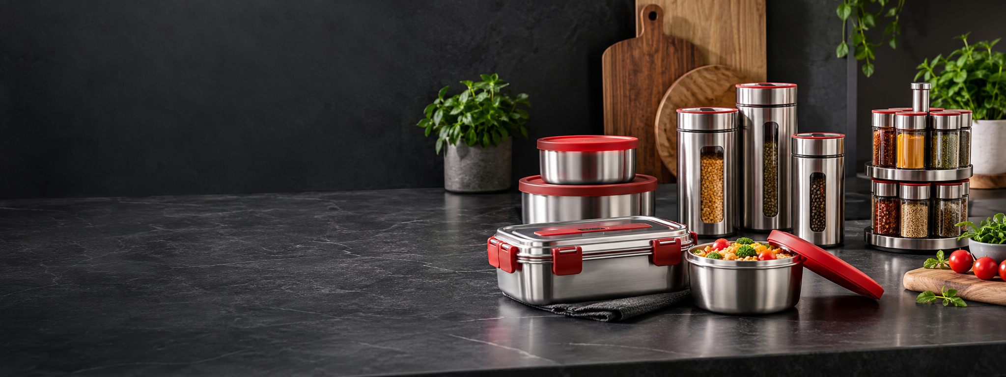 Stainless steel storage collection